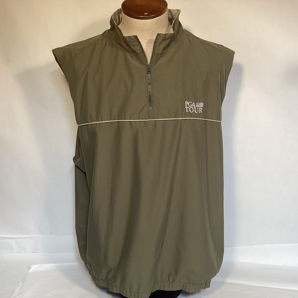 PGA Tour Mens 1/4 zip vest windbreaker size 2XL